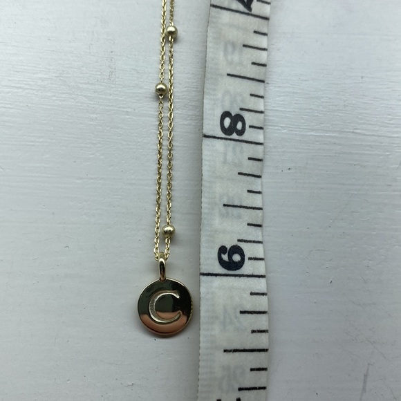 Yellow Gold Vermeil “C” Monogram Necklace - Picture 6 of 8